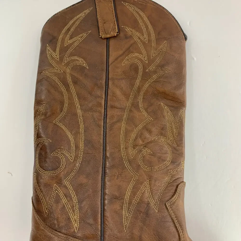 Texas Brand Western Cowboy Boots Brown Men's Size 9M
